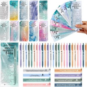 Combo "Siempre Presente": Marcapáginas Numeros de Emergencia en la Biblia + Bolígrafo con versículos biblicos